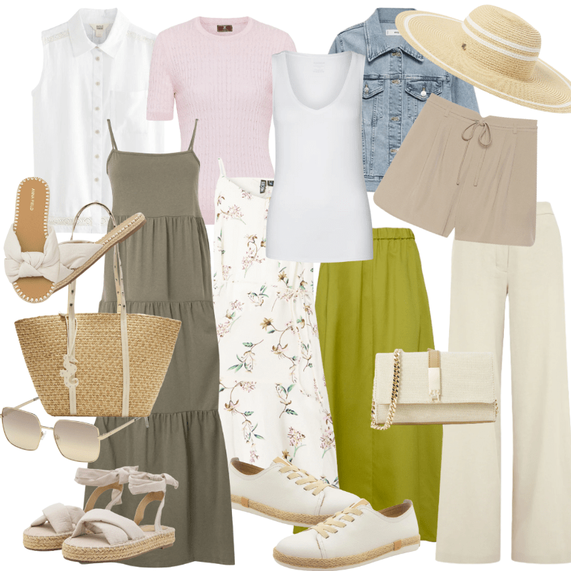 dovolenková kapsula - príklad oblečenia