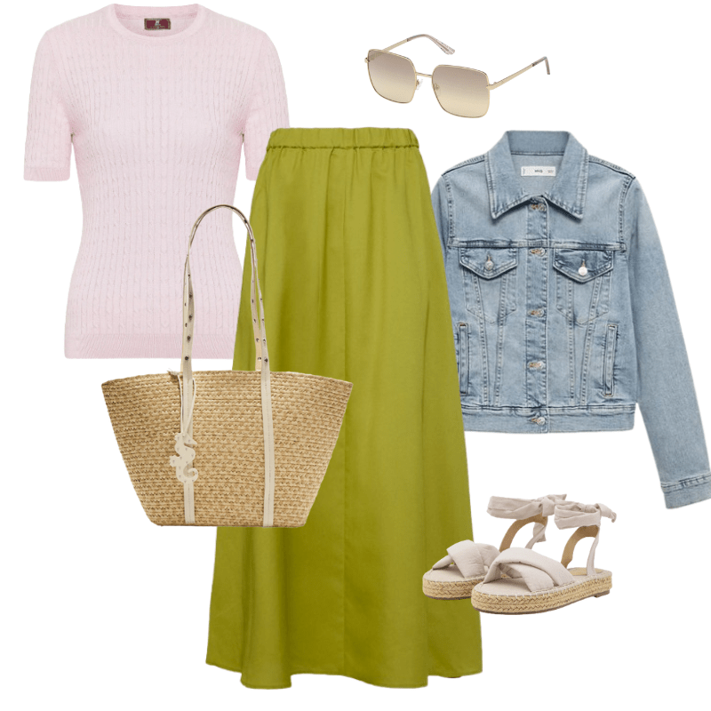 dovolenková kapsula outfit so sukňou